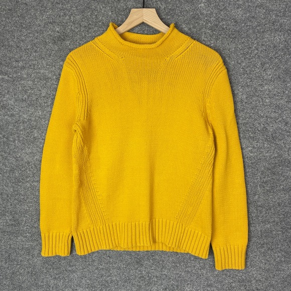 J. Crew Sweaters - Vintage J Crew oarsman  Mockneck Sweater Women Medium Cotton Blend Knit Pullover